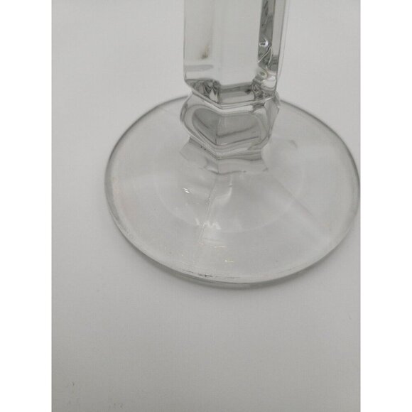 Vintage Cut Crystal and Etched Base Heisey Candlesticks 10 Inch With Diamond H - Picture 5 of 9